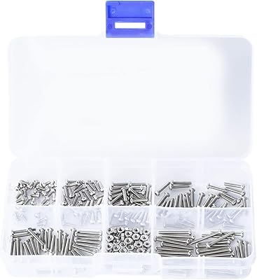 Game of bolts and stainless steel nuts 304 in 3 sizes with corresponding nuts, hexagonal bolts and fixings in a storage box (230, m2).. Save time and money with DIAYTAR Nigeria’s online store.