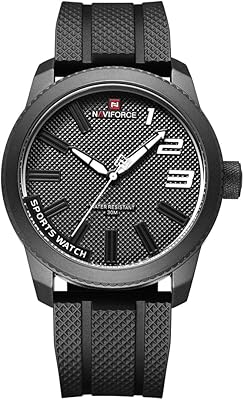 Waterproof sports watches for students, boys and men, watch with silicone bracelet with seconds needle.. DIAYTAR NIGERIA promises affordability and variety with every purchase, delivered in 5-8 days.