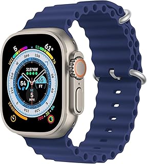 Dado wave silicone bracelet with hole compatible with Apple Watch Series 8, 8 Ultra, 7, 6, 5, 4, 3s.. Shop with confidence at DIAYTAR NIGERIA, enjoying competitive prices and delivery within 8 days.