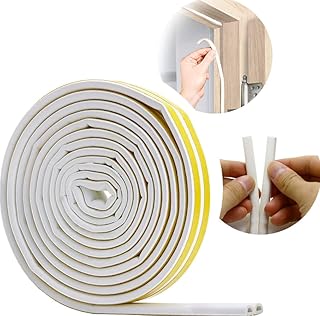 Auto-adhesive foam strip for doors and window spaces, mousse-foam cutting for door, type D 5m (white).. Your everyday shopping solution, DIAYTAR NIGERIA offers variety and value delivered within 8 days.