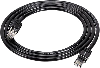 Amazonbasics Internet cable, RJ45 Cat 7 Gigabit Ethernet High Speed, 10 Gbps, 600 MHz - Black, 5 feet.. DIAYTAR NIGERIA connects you with what you need at prices you'll love, delivered within 8 days.