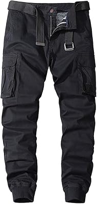 Multi-poche cargo pants for men with gear military design with ribbed wrists.. DIAYTAR NIGERIA: Where shopping meets satisfaction with affordable prices and reliable 5-8 day shipping.