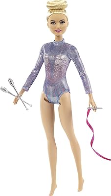 Blonde Rhythmic Gymnast Blonde Gymnast doll (12 "/30.40 cm), GTN65 dance dress and accessories.. DIAYTAR NIGERIA delivers affordability and convenience with every purchase, shipped within the week.