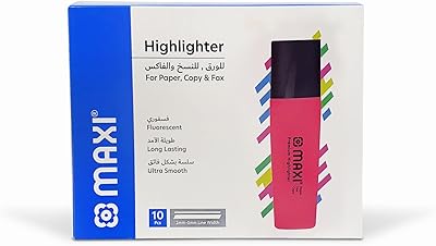 Markers for copying and fax on super fluorescent paper maxi luxury, pack of 10, pink.. Get your essentials without leaving home — thanks to DIAYTAR Nigeria.