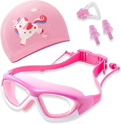 Arabara swimming glasses for children with Bath Baths for Boys and Girls from 3 to 14 years old, 100 % UV anti-fog protective glasses with cache-nose, connected ear caps, no leakage.. Shop without boundaries at DIAYTAR NIGERIA, offering affordable products with convenient delivery times.