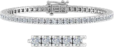 Diamond tennis bracelet 2.77 ct at 4 CT in 10 carat gold (5.5 "to 7.5") - IGI certified.. DIAYTAR NIGERIA: Your partner in affordable online retail with reliable shipping across Nigeria.