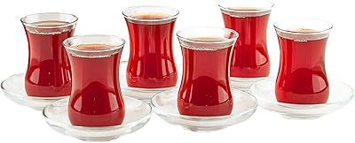 Set of Turkish cups and saucers (12 pieces), Arab tea cups in Bergen (120 ml).. DIAYTAR NIGERIA brings the joy of affordable shopping to your fingertips with delivery in less than 8 days.