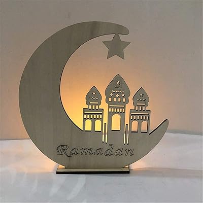 Table decoration decorated in wood for Eid, Ramadan Eid Mubarak, Wooden Decoration for Mubarak, Ramadan Muslim Table Decoration.. DIAYTAR NIGERIA brings the market to your fingertips with affordable prices and swift delivery services.