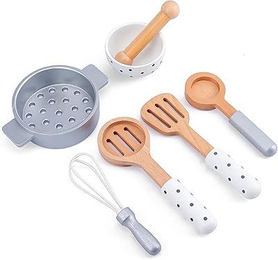 Set of wooden kitchen utensils, children's kitchen utensils, kitchen utensils, kitchen utensils, cooking tools, 7 parts (cooking tools).. Everything you need is just a click away with DIAYTAR Nigeria — shop now and receive your order in days.