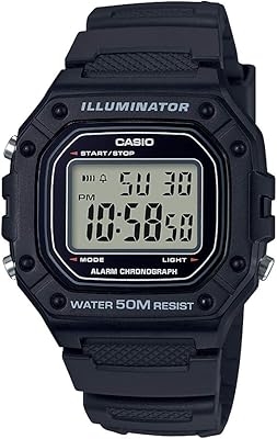 Digital quartz watch with Classic Black Casio for Men, Model N ° W-218H-1AVCF.. DIAYTAR NIGERIA transforms dreams into deliveries with our affordable prices and 5-8 day shipping.