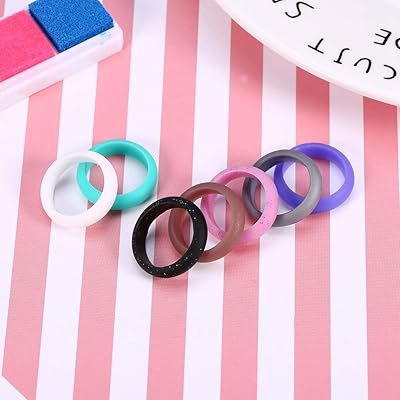 Silicone ring, set of 7 -piece silicone rings, colorful silicone ring, for female female friends.. Shop with confidence at Nigeria's leading affordable e-commerce platform with reliable delivery services.