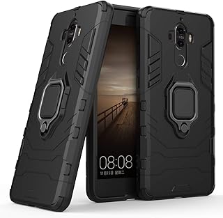 Compatible with the Huawei Mate 9 Robust double -layer protective shell, with metal ring and crutch (works with a car magnetic support) (black).. Experience the DIAYTAR difference with our vast product selection and delivery within 5-8 days.
