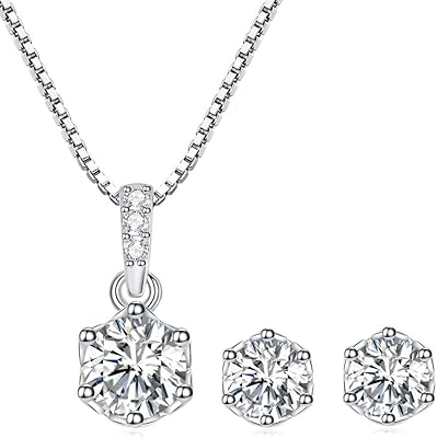 PRETREE jewelry set for Women In Silver Sterling 925, Creole earrings and white gold -plated necklace with gift box.. DIAYTAR NIGERIA combines affordability with convenience, delivering your purchases within 5-8 days.
