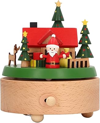 Round background music box with Santa Claus Homemade Move, Wooden Music, Beautiful, Durable and Wonderful and Christmas Decoration Gift for Boys, Girls, Adults and Children.. Discover thousands of products on DIAYTAR Nigeria — from fashion and electronics to home goods. We guarantee quick delivery and competitive pricing across the board.