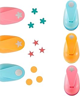 Set of artisanal perforations, 3 pieces of perforation shapes, perforators for manual work, paper perforators, decorative perforators in the shape of snowflake, star and circle for crafts of scrapbooking nail drawings (A).. Your trusted e-commerce destination, DIAYTAR NIGERIA offers extensive variety with reliable shipping.