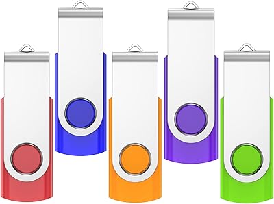 USB key Lot of 5 multicolored pink orange yellow gray white gray 8 GB.. DIAYTAR NIGERIA makes online shopping accessible to all with budget-friendly prices and reliable delivery.