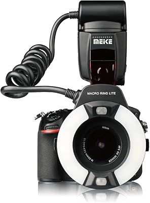 Flash Macro MEKE MK-14 EXT-N-TTL Compatible with Nikon D7100 D7000 D5200 D5100 D500 D3500 D3200 D90 D300S D600 with Auxiliary LED AF AF.. DIAYTAR NIGERIA: Where affordability meets variety in Nigeria's most comprehensive online marketplace.