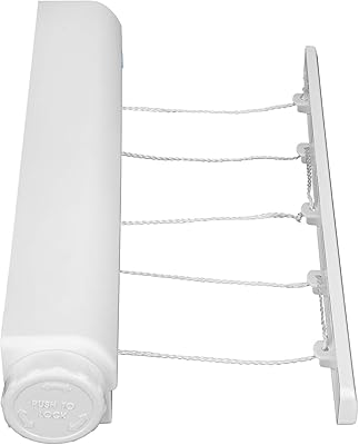 Retractable laundry rope, adjustable and robust parallel clothing drying rope, drying and modern wall and modern elastic wall plastic clothing rope (five strings).. Unlock endless possibilities with DIAYTAR NIGERIA's affordable marketplace and reliable delivery service.