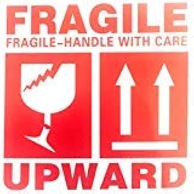 Fragile divine warning label 9 x 5 cm Fragile label with care 50pcs.. Experience convenient online shopping on DIAYTAR Nigeria — wide selection and affordable delivery.