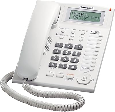 Panasonic wired telephone with caller identification and speaker, KX-TS880FX1W (white).. DIAYTAR NIGERIA: Revolutionizing accessibility to quality products at budget-friendly prices across Nigeria.
