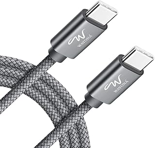 Fast load cable Wiona USB C to USB C 65W PD Compatible with iPad Mini 6, MacBook Pro 2021 14 inch 16 inch, MacBook Air, Ipad Pro 12.9 inch, Samsung S23 Plus, Huawei P60 and others (2 meters, gray).. DIAYTAR NIGERIA: Your trusted marketplace that combines variety, affordability and reliable shipping.