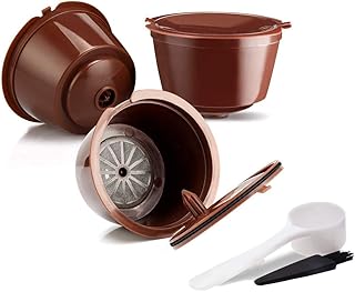 Reusable Capsules Nexorio 200 ml for Nescafé Dolce Gusto coffee cups with spoon and brush.. DIAYTAR NIGERIA redefines convenience with our vast product selection and swift nationwide delivery.