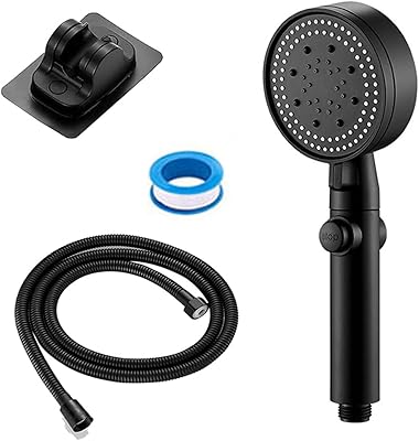 Teccom shower head, Eco Power high pressure water softener, filtered hand shower head with ionic spa type pearls for skin and dry hair - 5 360 black spray settings.. Discover shopping made effortless with DIAYTAR NIGERIA's comprehensive platform and quick shipping.