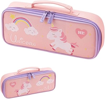 Cute flavari pencil bag cute unicorn, portable and multifunctional pencil kit of average capacity with storage spaces for girls, children and adolescents, pink, charging pocket.. DIAYTAR NIGERIA: Redefining e-commerce with affordable prices and reliable nationwide shipping.