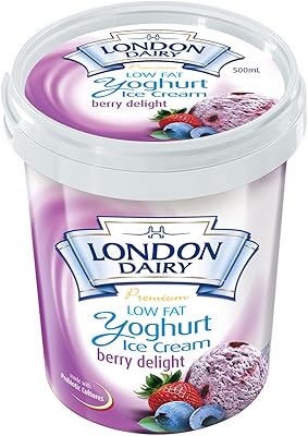 London Dairy fat yogurt ice cream with raspberry flavor, 500 ml.. DIAYTAR NIGERIA: Your affordable gateway to thousands of products delivered within a week.
