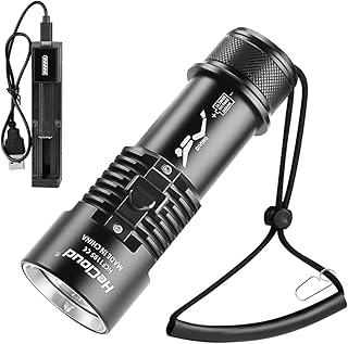 Hycloud diving lamp with ultra-light rechargeable diving lamp under the water 95 feet 6000 lumens IPX8 waterproof diving lamp with 3 underwater underwater modes.. DIAYTAR Nigeria offers the perfect blend of affordability and efficiency. Shop now and get your products delivered between 5 and 8 days nationwide.