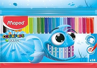 Peeps Ocean Peeps Tip felt pencils with plastic case, 24 matching color pens, 845722.. DIAYTAR NIGERIA revolutionizes online shopping with competitive prices and reliable 5-8 day delivery.