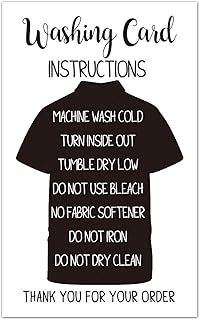 50 Washing maintenance instructions cards for T-shirts for maintenance instructions for small packaging.. DIAYTAR NIGERIA brings the marketplace to your screen with affordable products delivered in 5-8 days.