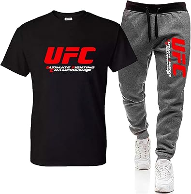 T-shirt and summer pants for men, UFC MMA Fitness sweatshirt, classic combat fans (Size: X-Large).. DIAYTAR NIGERIA makes every shopping desire a reality with affordable prices and delivery in 5-8 days.