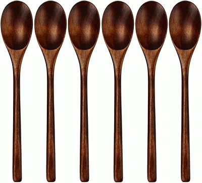 Wooden eating spoons, set of wooden ladle spoons for cooking, mixing, stirring honey, tea, soda, candy, coconut, non -stick kitchen utensils (6).. Shop confidently with Nigeria's most trusted e-commerce platform, offering swift and affordable delivery.