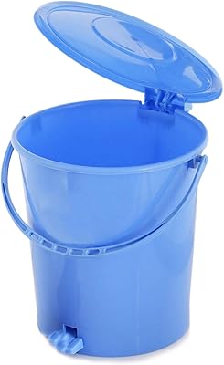 Fun home plastic trash with handle - blue, 10 liters (fun0294).. DIAYTAR NIGERIA brings the joy of affordable shopping to your fingertips with delivery in less than 8 days.