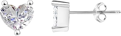 Elegant Sterling 925 Silver Silver earrings for women dotted with cubic cubic zirconic stones 6 x 6 mm.. Transform your shopping experience with DIAYTAR NIGERIA's vast product selection delivered at unbeatable prices.