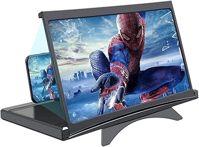 Castowave smartphone screen amplifier, Mobile HD speaker, foldable 3D video amplifier projector for live movie streaming for all smartphones (black).. Shop with confidence at DIAYTAR NIGERIA, enjoying competitive prices and delivery within 8 days.