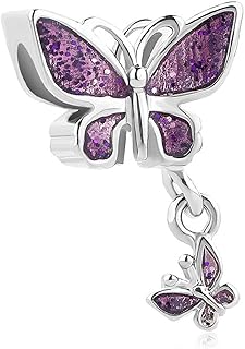 Scintillating butterfly pendant for mother and child, Mother's Day gifts, compatible with Pandora bracelets.. DIAYTAR NIGERIA transforms desires into deliveries with our affordable prices and dependable shipping.