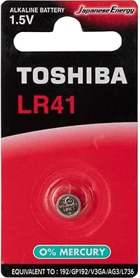 Alkaline battery Toshiba LR 41 1.5 V equivalent to: 192, GP192, V3GA, AG3, L736.. Your everyday shopping solution, DIAYTAR NIGERIA offers variety and value delivered within 8 days.