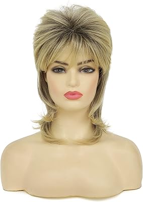 Beweig Blonde Mullet Women Shadow Shaggy Layered Wig For Lady Blonde Curly Wig Resistant Cosplay Daily Hair Wigs.. Your shopping needs fulfilled through DIAYTAR NIGERIA's extensive selection and nationwide delivery.