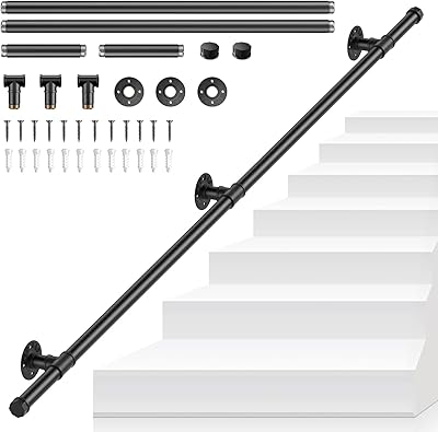 Telam metal staircase balustrade, interior and outdoor wall balustrade, Industrial anti -slip galvanized steel wall, external staircase design, wrought iron metal hose (1.5 m).. DIAYTAR NIGERIA: Empowering Nigerians with access to affordable products delivered within 8 days.