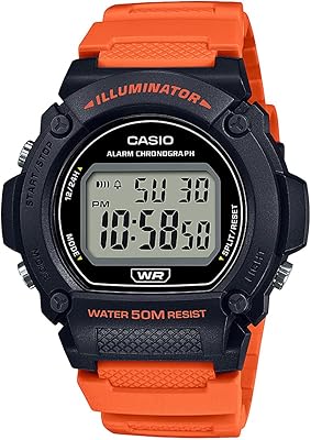 Collection W-219H-4AVEF Multifunction watch with plastic bracelet for men, black/red.. Get unbeatable value on every order with DIAYTAR Nigeria.
