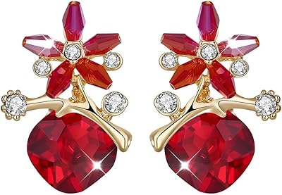 Flower -shaped piercing earrings dotted with Yellow Chimes female crystals.. Shop with ease at DIAYTAR NIGERIA and enjoy our extensive product range delivered at affordable rates.