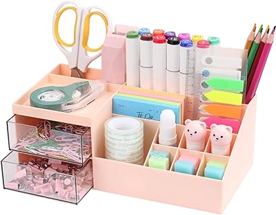 IUM CD IK ROSE office organizer, cut-offs cut for the organization of the office and accessories, plastic stationery storage organizer for the office, the school and the house.. Discover shopping made effortless with DIAYTAR NIGERIA's comprehensive platform and quick shipping.
