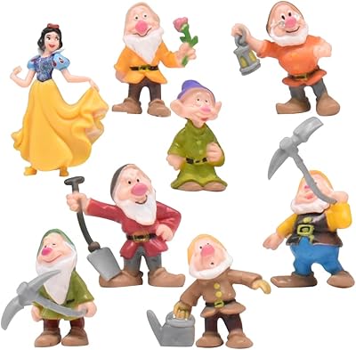 NisLownB Set of 8 Snow Cake Decoration Figure and Seven Dwarfs, Princess Cake Decorations, Birthday Decorations, Birthday Gifts for Children 3-8 cm.. DIAYTAR NIGERIA transforms wishes into deliveries with our affordable and reliable e-commerce platform.