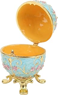 Easter egg-shaped jewelry box, Fabergé's egg-shaped jewelry box, briax holder, jewelry organizer for the home and office, decoration of Easter gifts.. Discover a new way to shop with DIAYTAR NIGERIA's comprehensive marketplace and quick delivery options.