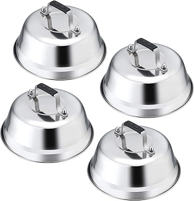 Set of lids in the shape of a Leono fusion dome, Professional grill accessories in 9 -inch stainless steel, durable steam cover for TEPPanyaki flat -top grill, rivets handle, cheese slices, hamburger, bacon.. Your comprehensive marketplace awaits at DIAYTAR NIGERIA with affordable prices and reliable delivery times.