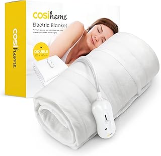 High -end double comfortable electric cover - Control with 3 heat settings, polyester, white.. DIAYTAR NIGERIA delivers more than products - we deliver affordable solutions within the week.
