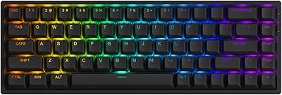 ECO Mechanical keyboard 65 % replaceable hot, black, RVB rainbow, shiny pbt keys, pink jelly linear keys for pc, windows and mac 3068s.. DIAYTAR NIGERIA: Where affordability and variety meet with convenient delivery within 8 days.