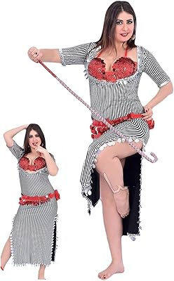 Oriental dance galabiya with open chest, dance costume with bra and belt, one-sized, multi-size size.. Experience shopping satisfaction with DIAYTAR NIGERIA's vast selection and nationwide delivery service.
